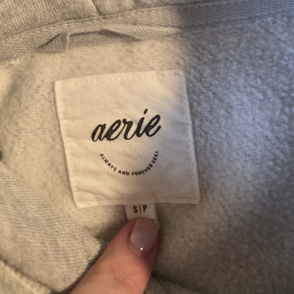 Aerie Light Gray Set Hoodie+Joggers, Size Small - Picture 3 of 8